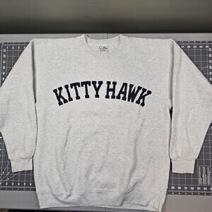 Vintage Kitty Hawk Sweatshirt XL Cotton Exchange 90s Streetwear Grunge Aviation